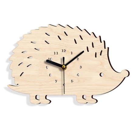 Pindsvin Træ Ur Hængende Digital Træ Værelse Børnehave Vægdekoration