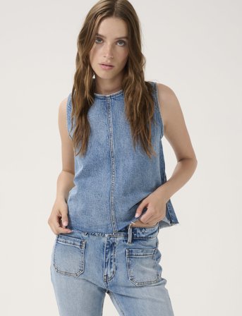 My Essential Wardrobe Dangomw 144 Top - Blue - 42