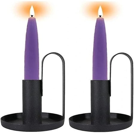 Kynttilänjalka rautakartiossa, vintage-kynttilänalunen - 2 kpl Hy