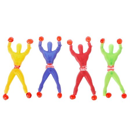 Klebrig Elastisk Spider Man Morsom Strekkbar Leke for Barn Veggklatrende Superhelt Figur