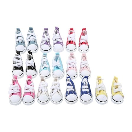 10 Par 1/6 Dukke Canvas Sko for Barn Gummisåle Sklisikker Høy Friksjonskraft Mote B