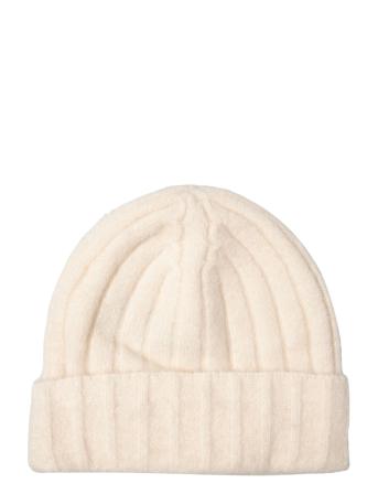 Slfsif Knit Beanie B Accessories Headwear Beanies Creme Selected Femme
