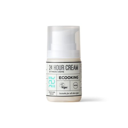 Ecooking 24 Timers Creme 50 ml - Sensitiv Hud, Fugtgivende med E-Vitamin, Solsikkeolie og Sheasmør