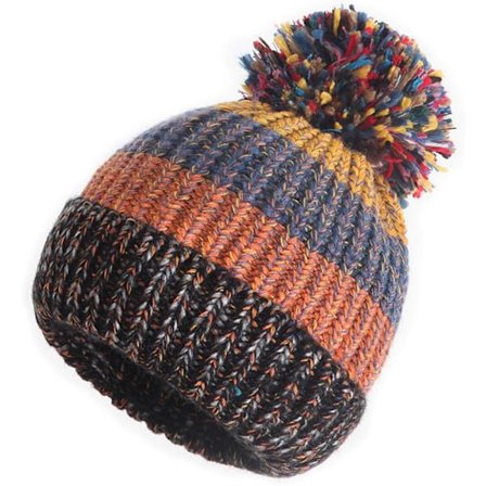 Naisten pipo, neulottu pipo pomponilla, talvi lämmin pehmeä hiihtohattu ulkoilmakäyttöön