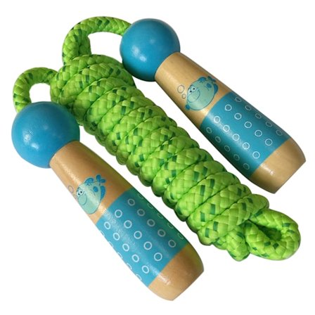 Flerfarget tegneserie dyr barn trehåndtak hoppetau barn fitness trehåndtak barnehage spill hoppetau