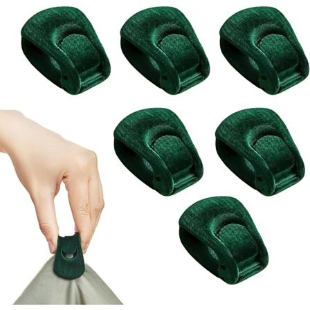 Flocking Mørkegrønne Dyneclips, 6 stk Dynetrekkclips, An