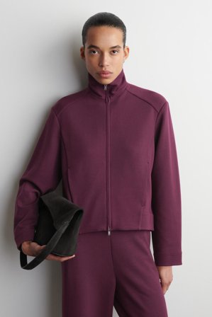 COS Women's Scuba Track Jacket in Red