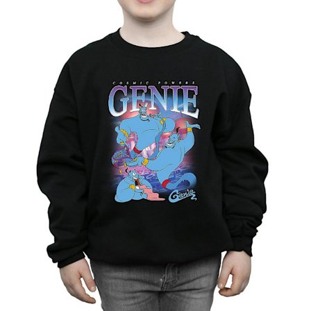 Aladdin Boys Genie Montage Sweatshirt 5-6 år Svart