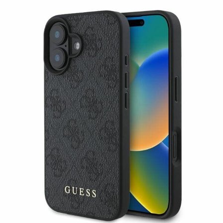Guess 4G Classic iPhone 16 Kotelo - musta