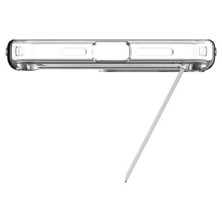 Spigen Ultra Hybrid S MagSafe -kotelo jalustalla 15 Pro - läpinäkyvä iPhone 15 Pro -mallille
