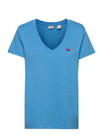 Perfect Vneck Bonnie Blue T-shirts & Tops Short-sleeved Blå LEVI ́S Women