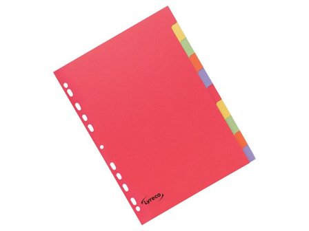 LYRECO Kartongregister A4 10-flik f.färg - Lyreco - Kontorsmaterial - Pärmar och register - Kartongregister