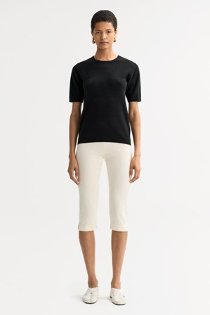 Soft Goat - Short sleeve crewneck - Kaschmirpullover für Damen - M - Black