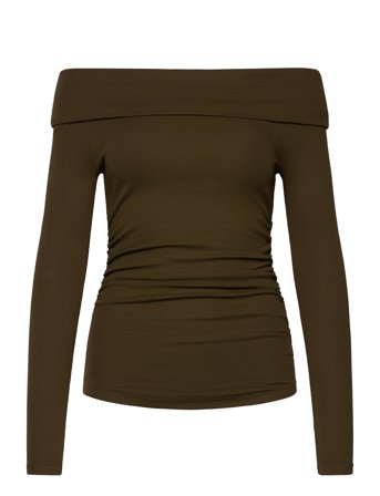 Lauren Ralph Lauren | Cotton-Blend Off-The-Shoulder Top | XL