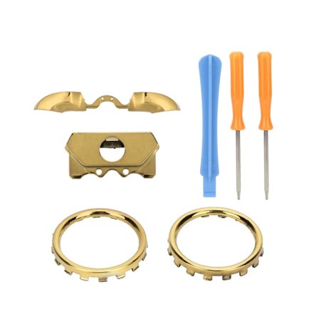 För XBOX ONE ELITE Version LB/RB Thumbstick Accent Rings Kit (Galvaniserad Guld)