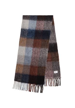 Holzweiler Scarf Fresia Check Halsdukar & scarves Dam Lila ONESIZE