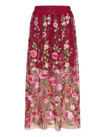 A-View Fuschia Skirt - Red - 36