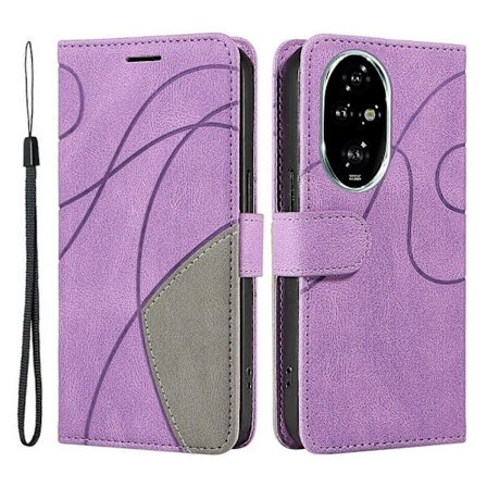 For Honor 200 Pro 5G Fodral Läderplånbok Omslag Dubbel Färg Sammanslagning (FMY)