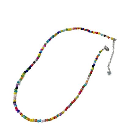 Bohemian Bead Halsband Dam Pärlor Choker Beaded Choker Halsband Smycken (assorterad färg)