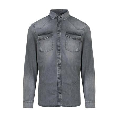 Dondup Shirt Grå, Herre Skjorter