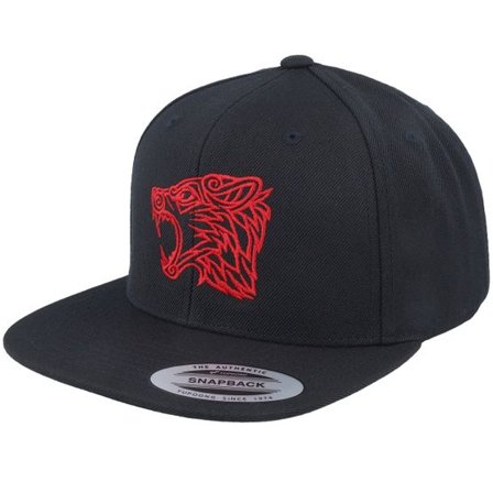 Vikings - Schwarz snapback Cap - Viking Wolf Red/Black Snapback @ Hatstore