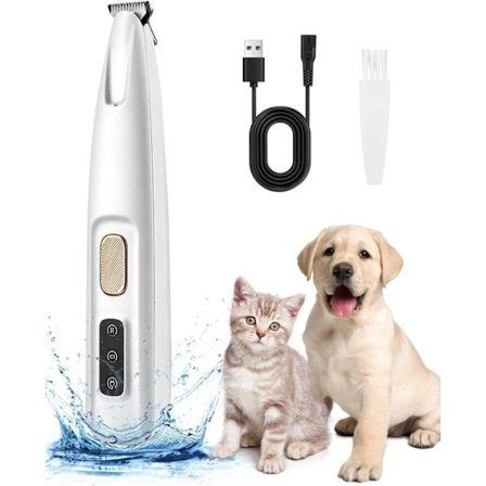 OBOSOE Hundtrimmer / Klotrimmer - Trimmar tassar med LED-ljus, Tyst och Effektiv