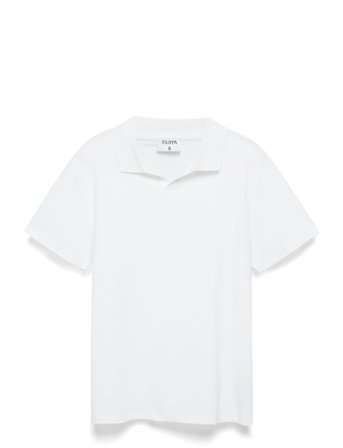 Filippa K Stretch Cotton Polo T-Shirt - White - M
