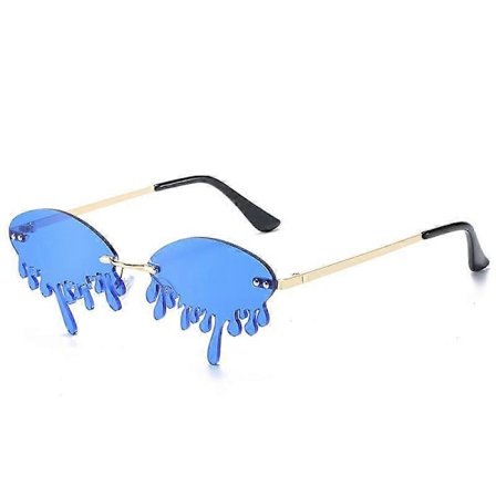 Fladdermus Solglasögon Bågfri Goth Glasögon för Kvinnor Män Halloween Fest Glasögon Trendiga Glasögon UV 400 Skydd