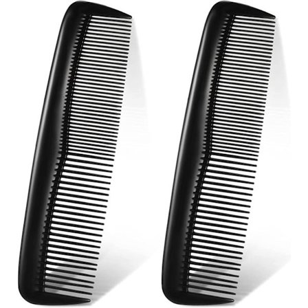 2 taskua muoviset hiuskammat mustat hiuskammat vakio hienot hampaat