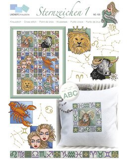 Korsstygnsmönster Stjärntecken