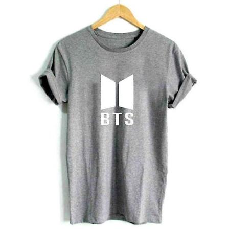 Bts Kortärmad T-shirt Dam Vit T-shirt S T-shirts Casual Lösa toppar gray
