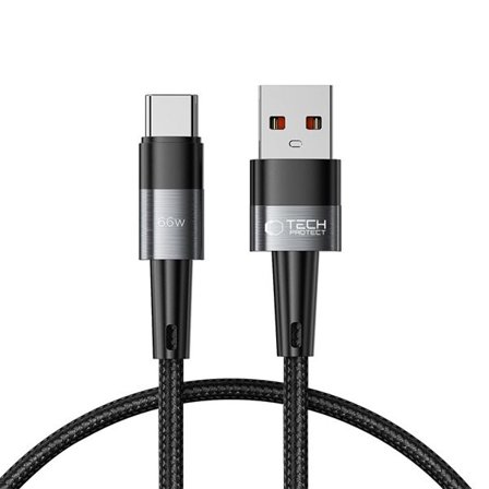 Tech-Protect UltraBoost USB-C / USB-A-kabel 66W 6A 0,5 m - grå