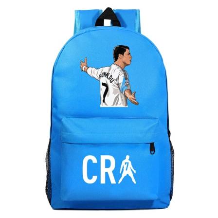 Fotball CR7 Ronaldo Printing Barnestudent skoleveske Ungdomsryggsekk Utendørs reiseveske Dataveske style 19
