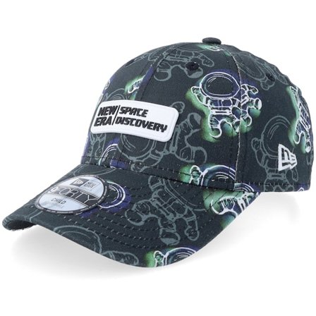 New Era - Kids Space All Over Print 9FORTY Black Adjustable Adjustable Black Cap - @ Hatstore