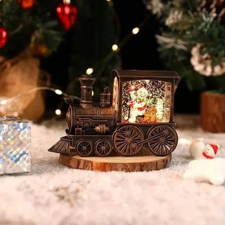 joulu juna koristeet joulu aatto koristelu valaistus juna laatikko kristalli pallo koti pöytä koriste