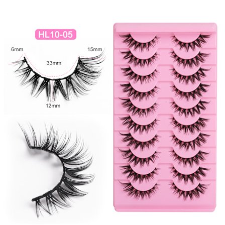 Naturliga lösögonfransar HL10-05 (10 par)