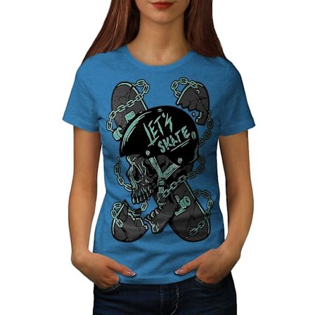 Skateboard Head Skull Dam Royal Bluet-shirt