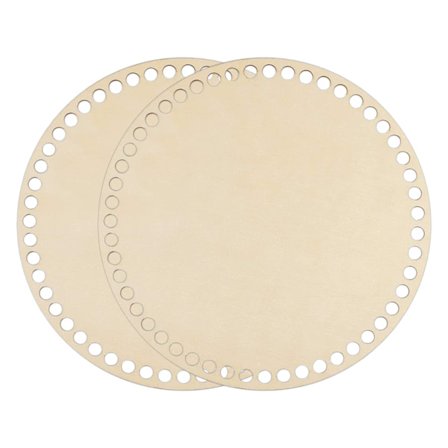 2 stk. trækurvebunde til strikning cirkel tom hæklet kurv træbase til håndværksskabelse hjem dekoration DIY kurvevævning forsyninger håndværk