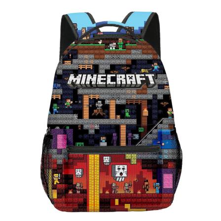 Minecraft Perus- ja Yläkoululaisten Koululaukut Lasten Reppuja Peruskoulun Oppilaille 4