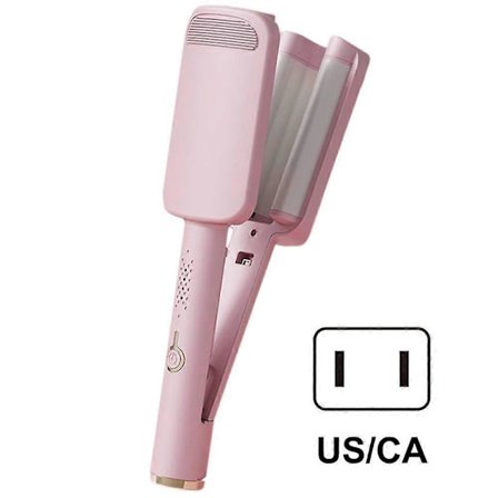 3-fat Krølltang Bærbar Anti-skåld Hårkrimper Rask Oppvarming Trådløs Hårkrøllerstav for Alle Hårtyper