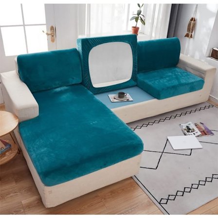 Pehmeä samettinen sohvan istuimen pehmusteen päällinen - Joustava liukumaton sohvan peite