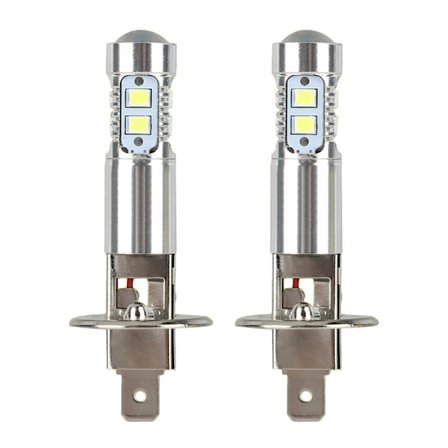 H1 LED-strålkastarlampor 360 graders belysning 1800LM Ersättning för halvljusdimljus 6000K Extremt ljus vit