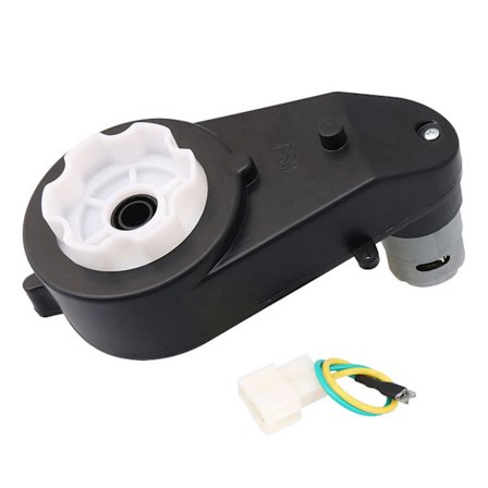 12V 12000RPM Plast Svart Elektrisk Motor Växellåda Bil Cykel Reservdel[D]