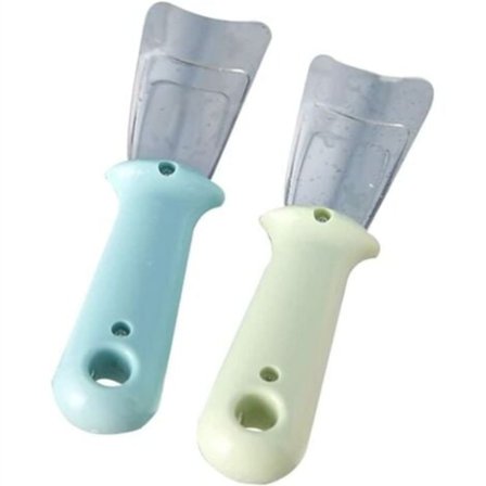 st Kylskåp Isskopor, Isskopa i Rostfritt Stål, för Avfrostning av Kylskåp och Frysar, Rengöringsverktyg för Kylskåp (Blå och Grön)