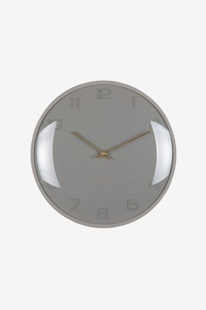 Karlsson - Veggklokke Fuerte Dome - Grå - Veggklokker & bordklokker - Fra Homeroom