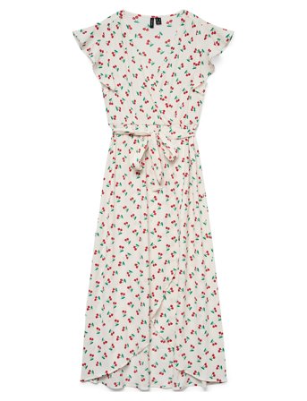 Vero Moda | Vmpage S/L Long Wrap Dress Wvn Ga | XS