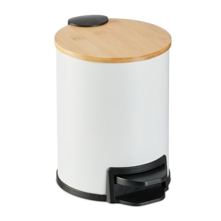 Avfallsbehållare för badrum 3 liter med bambulock
