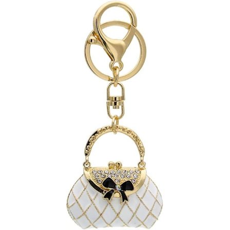 1 Stk Kreativ Nøglering Retro Ternet Håndtaske Form Kvinder Taske Vedhæng Alloy Nøglering Til Nøgler/bil