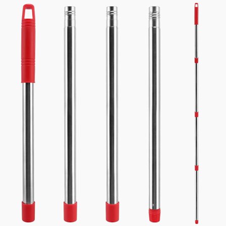 Mop-skaft Udskiftning Kompatibel med Vileda Spin Mop Tilbehør, 58 Tommer Rustfrit Stål Langt Mop-skaft til de Fleste Kosthoveder Justerbar