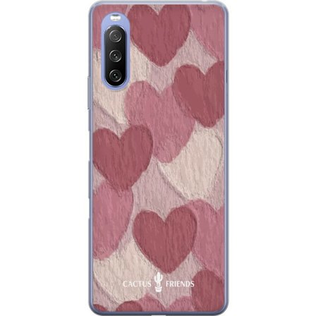 Yhteensopiva Puhelinkuori Sony Sony Xperia 10 III Lite Cactus and Friends - Blush Paper Hearts